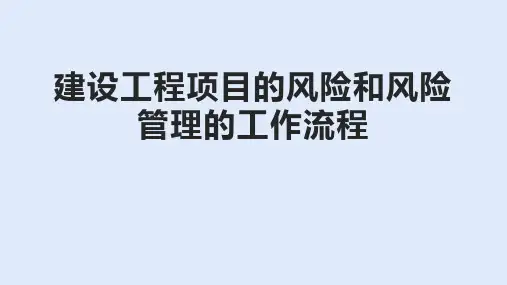建设工程项目的风险和风险管理的工作流程