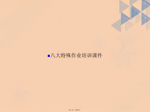 八大特殊作业培训讲课文档