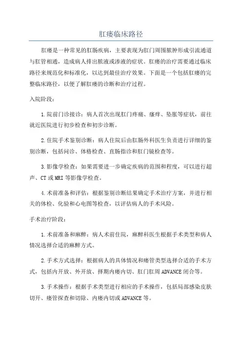 肛瘘临床路径