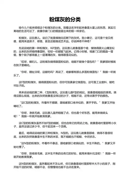 粉煤灰的分类