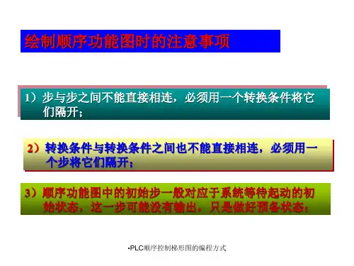 PLC顺序控制梯形图的编程方式经典实用