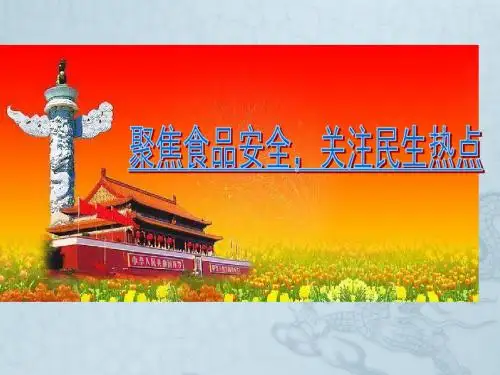 中考政治专题复习 聚焦食品安全关注民生