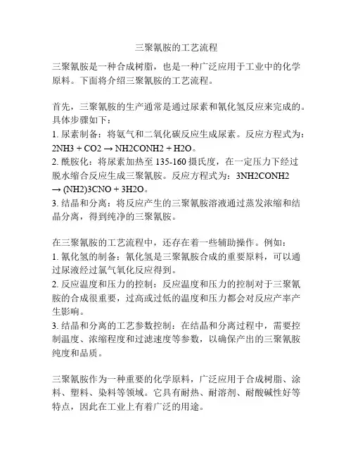 三聚氰胺的工艺流程