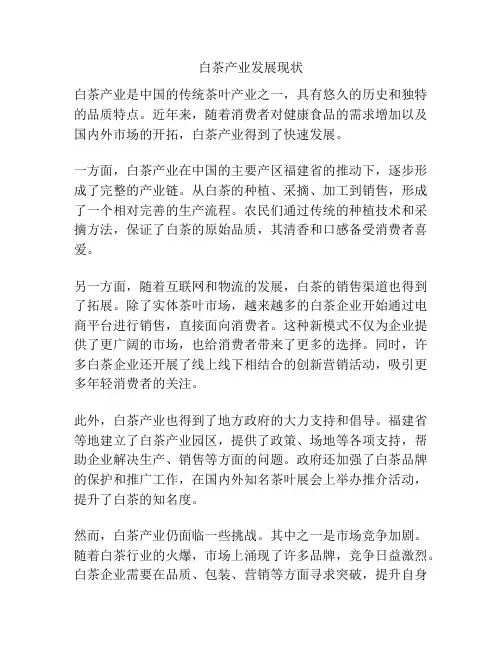 白茶产业发展现状