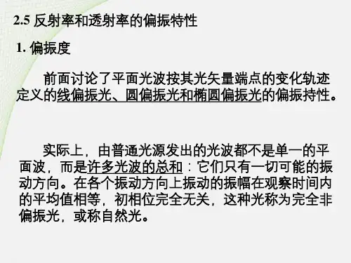 反射和折射偏振特性