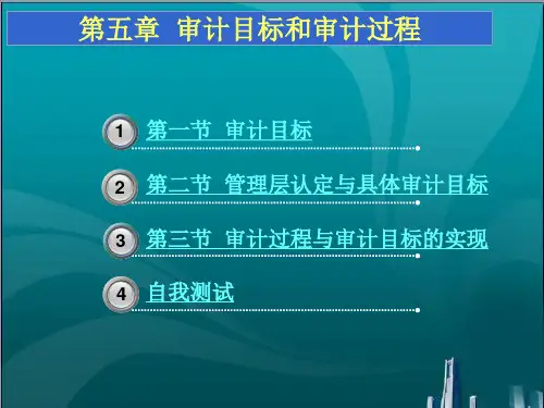 审计目标和审计过程
