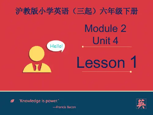 沪教牛津版六年级下册英语课件 M2U4~6课件