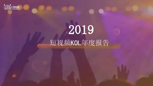 2019短视频KOL年度报告