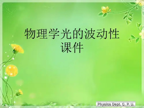 物理学光的波动性课件优秀课件