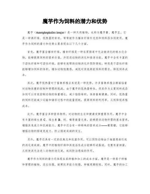 魔芋作为饲料的潜力和优势