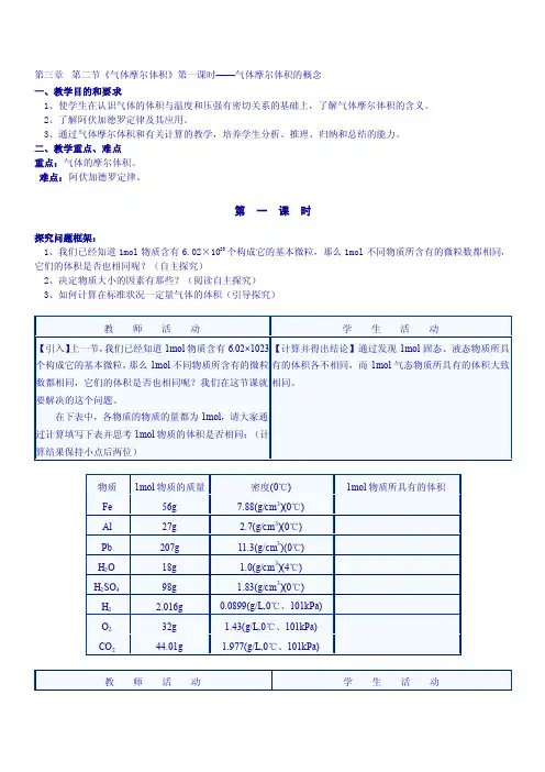 高中化学第三章第二节气体摩尔体积 (1)