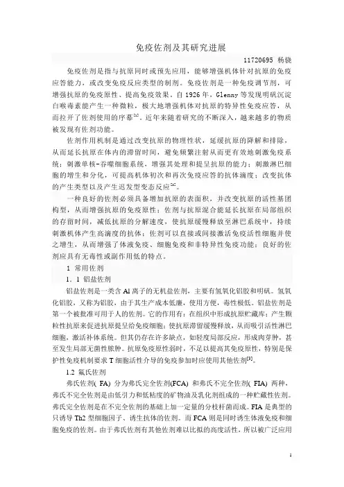 免疫佐剂及其研究进展