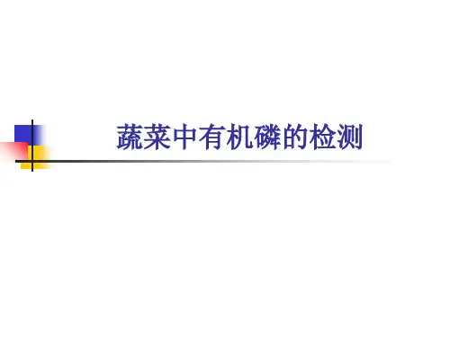【PPT】蔬菜中有机磷的检测