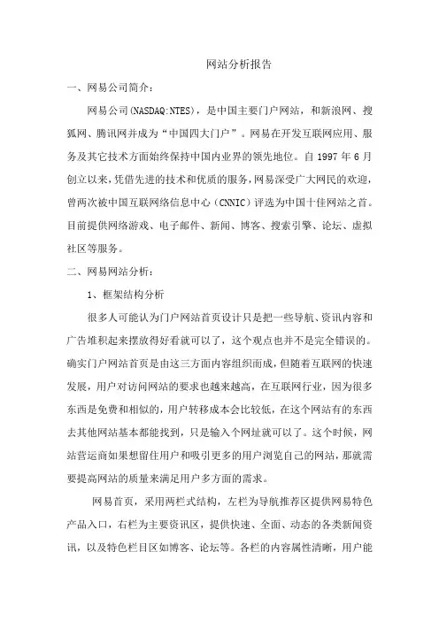 网站对比