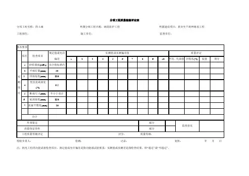 公路验收表格