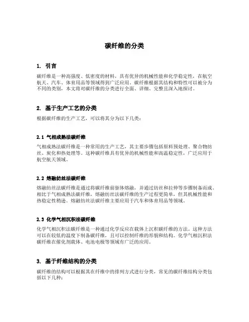 碳纤维的分类
