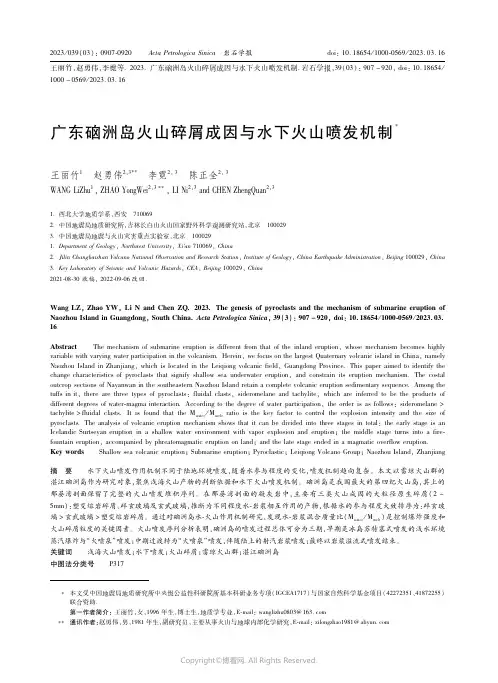 210976542_广东硇洲岛火山碎屑成因与水下火山喷发机制