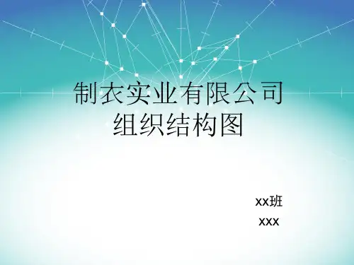 服装公司组织结构图 PPT课件