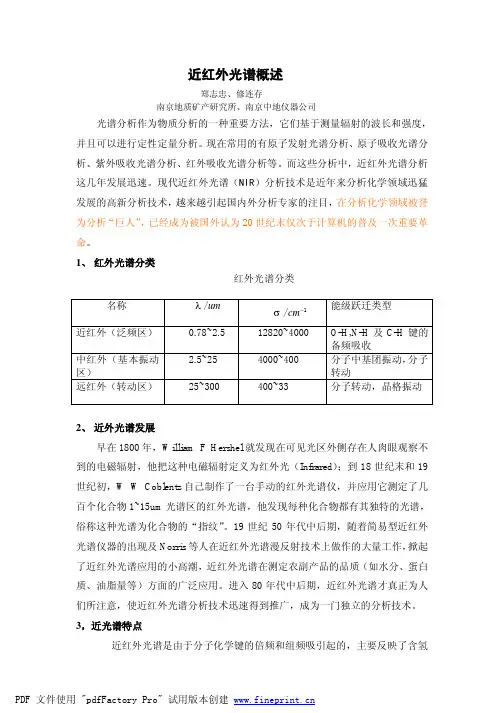 近红外光谱概述