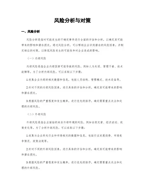 风险分析与对策