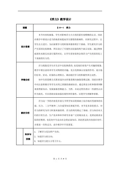 101 浮力