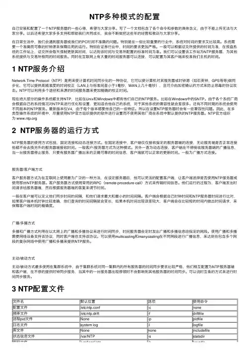 NTP多种模式的配置