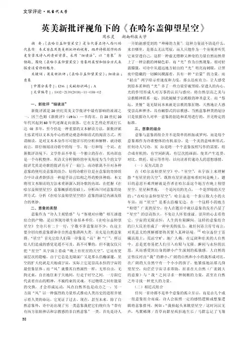 英美新批评视角下的《在哈尔盖仰望星空》