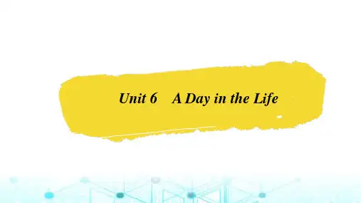 人教版七年级英语上册Unit6 A Day in the Life SectionA课件