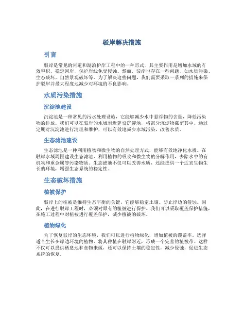驳岸解决措施