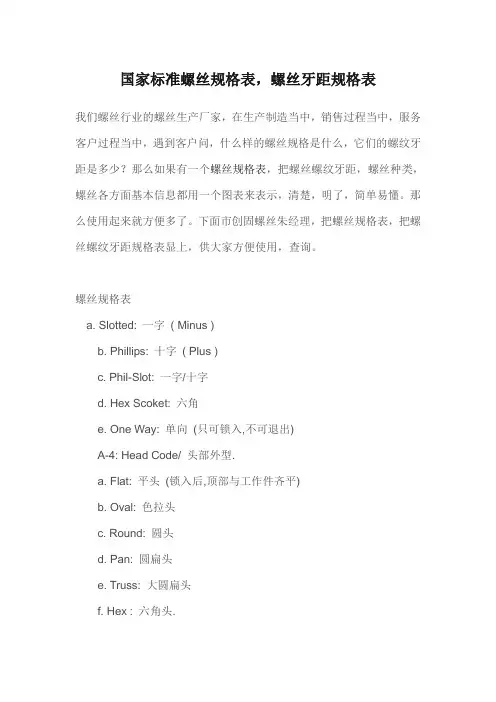 国标自攻螺丝详细尺寸表-m4自攻螺丝国标
