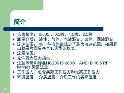 流量计的选型比较PPT课件