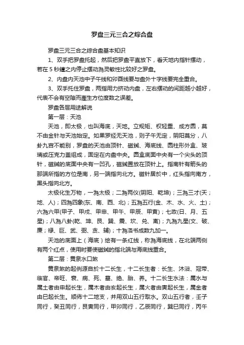 罗盘三元三合之综合盘