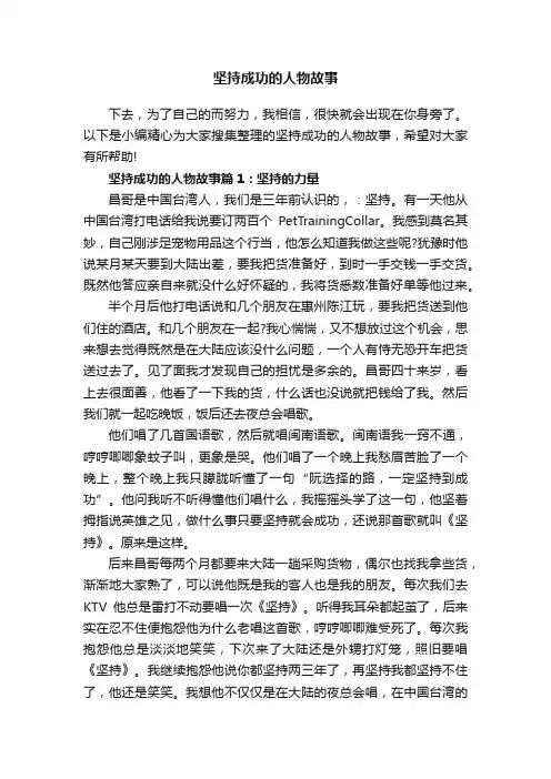 坚持成功的人物故事