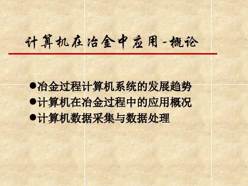 计算机在冶金中应用概论