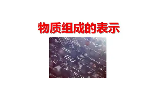 物质组成的表示ppt课件