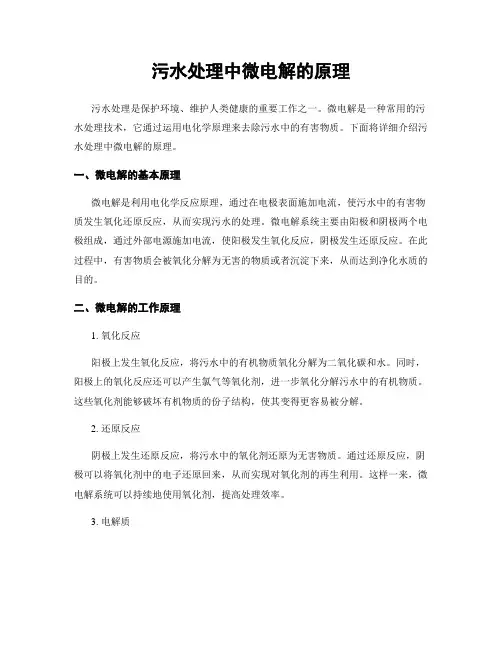 污水处理中微电解的原理