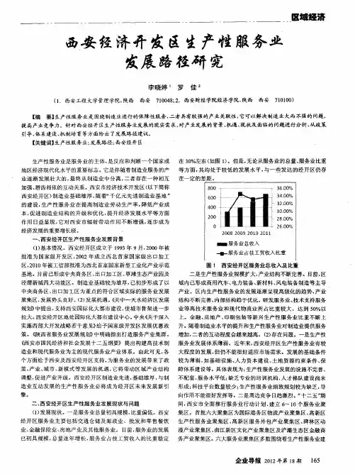 西安经济开发区生产性服务业发展路径研究