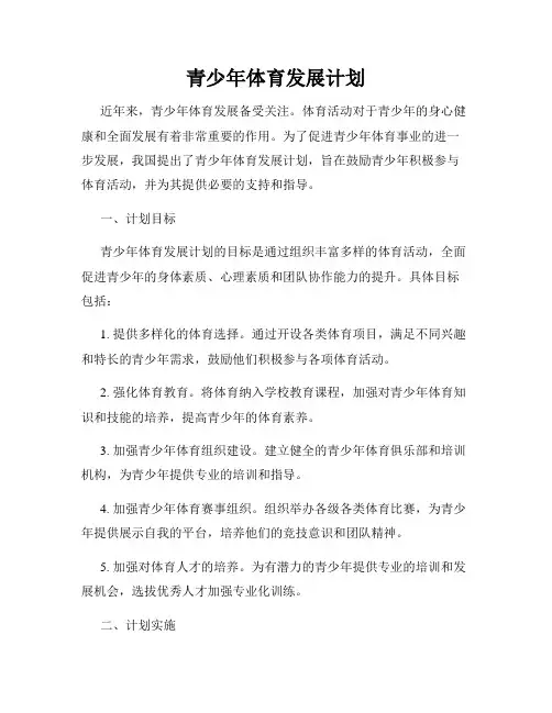 青少年体育发展计划