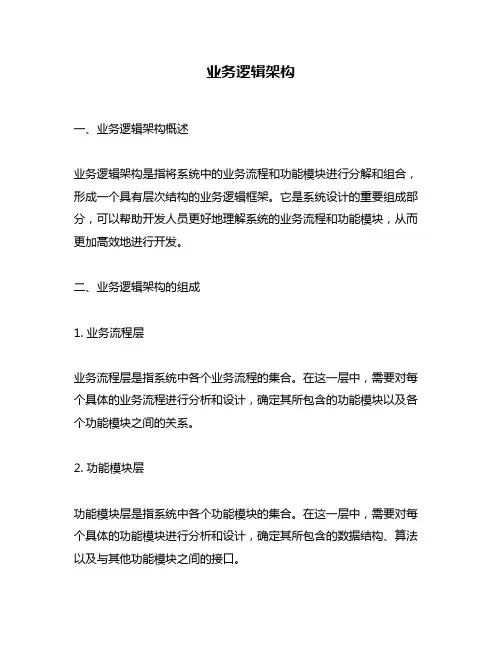 业务逻辑架构