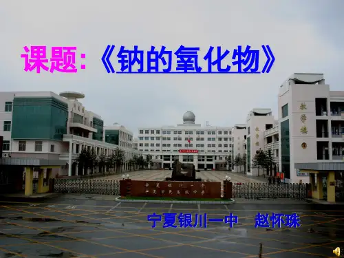 2014年全国高中化学优质课大赛(课件)+课题：+钠的氧化物(宁夏银川一中+赵怀珠)
