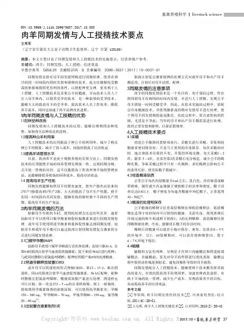 肉羊同期发情与人工授精技术要点