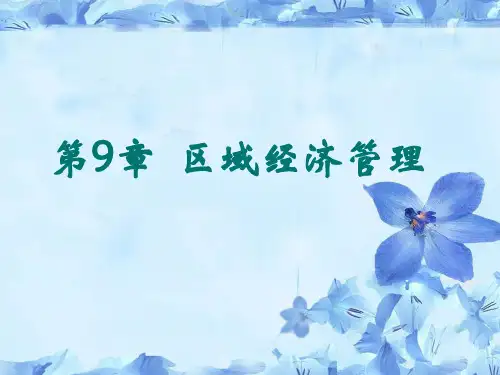 第9章 区域经济管理46页PPT
