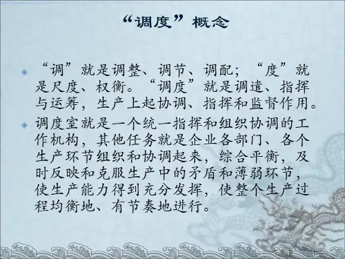 最新威达公司调度培训内容PPT课件