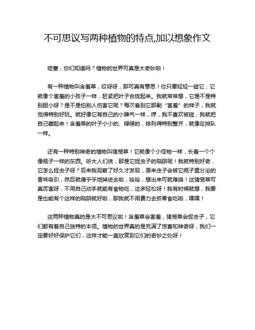 不可思议写两种植物的特点,加以想象作文