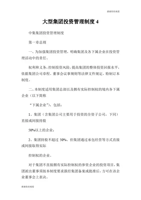 大型集团投资管理制度.doc