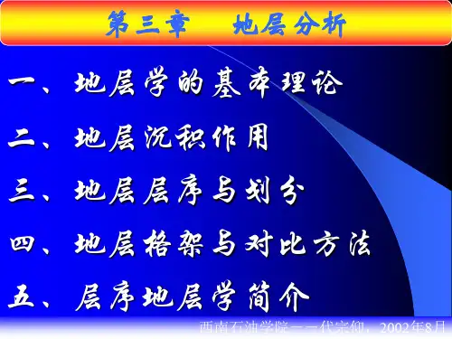 地质学基础第三章 地层分析
