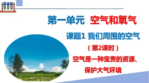 我们周围的空气第2课时空气是一种宝贵的资源、保护大气环境课件 2024-2025学年九年化学人教上册