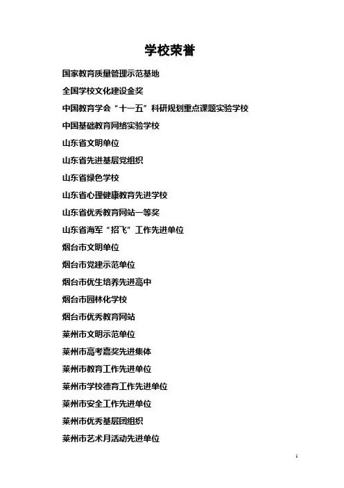 学校荣誉