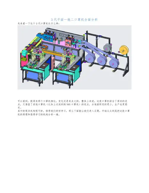 机械篇丨第3代平面一拖二口罩机技术分析及结构图解