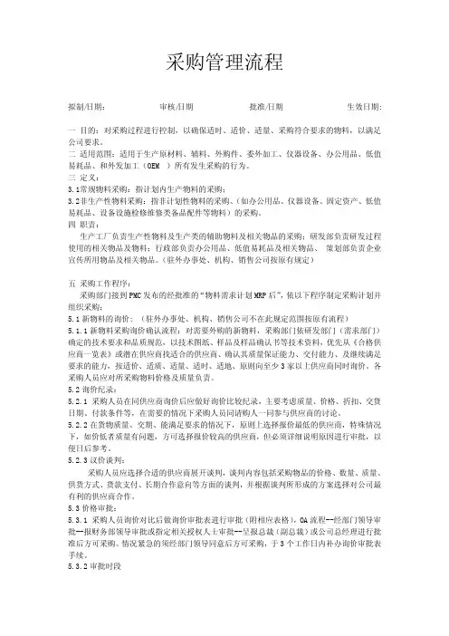 采购管理流程附件1